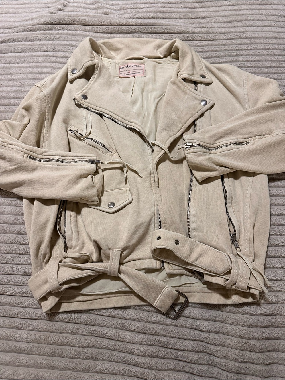We The Free Cream Moto Jacket